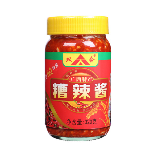 Guangxi Shuanghe Zao Chili Sauce Binghua Sour Plum 320g Chili Sauce BBQ Noodles Roast Duck Dip Condiments
