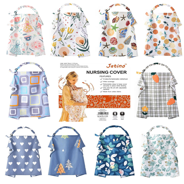 Breastfeeding Cover, Baby Feeding Blanket, Nursing Cover, Neck Support Storage Bag, Cardboard