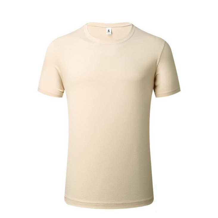 Sino-alemán BYB0001 camiseta de los hombres de verano de color sólido de algodón suelto de manga corta ropa de trabajo de publicidad camisa impresa personalizada LOGO