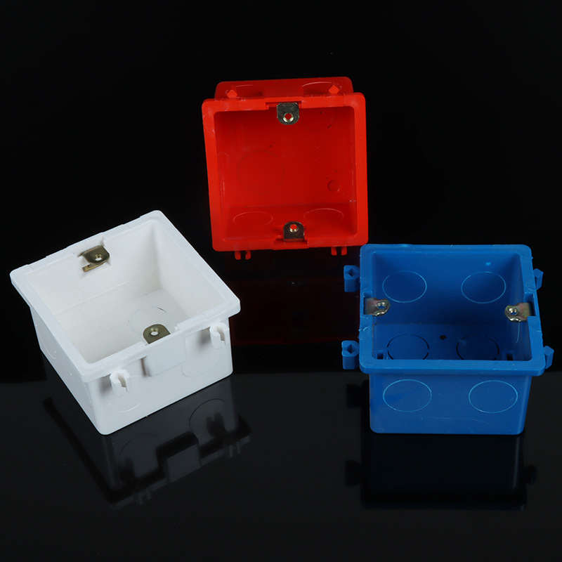 PVC switch box, wire connection box, concealed wire box, red assembly box, switch base box, red and blue wire connection box