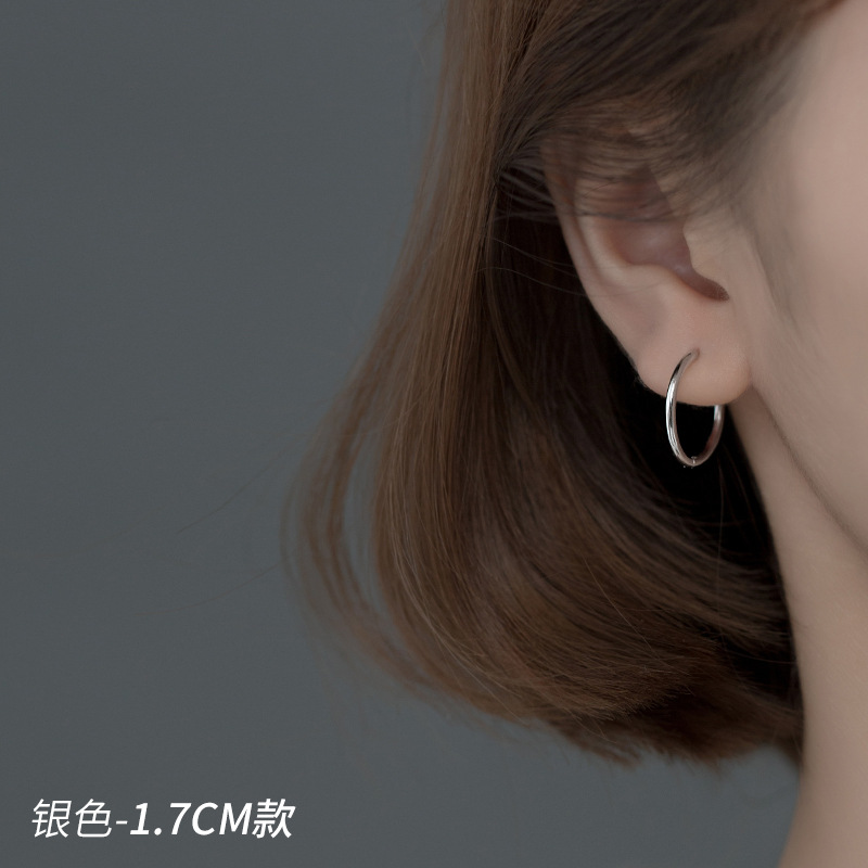 S925 plata un par de 17 mm de plata