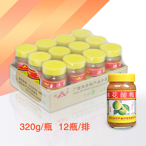 Guangxi Shuanghe Binghua Sour Plum Sauce 320g bottled plum jam jam roasted duck roasted goose barbecued pork dipped in iced plum sauce