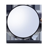 Nordic aluminum alloy bathroom mirror round mirror belt shelf self -adhesive toilet makeup mirror free punch mirror