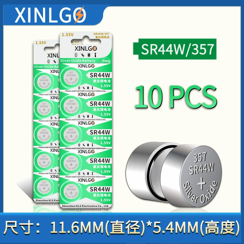 Оксид серебра 1,55 В кнопочный аккумулятор SR44W штангенциркуль 357/AG13/LR44 игрушки для электронных часов