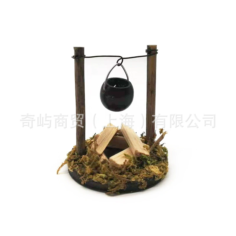 DIY кукольный домик Мини Открытый Сад Миниатюрная сельская местность. Подвесная печь (дровового типа)