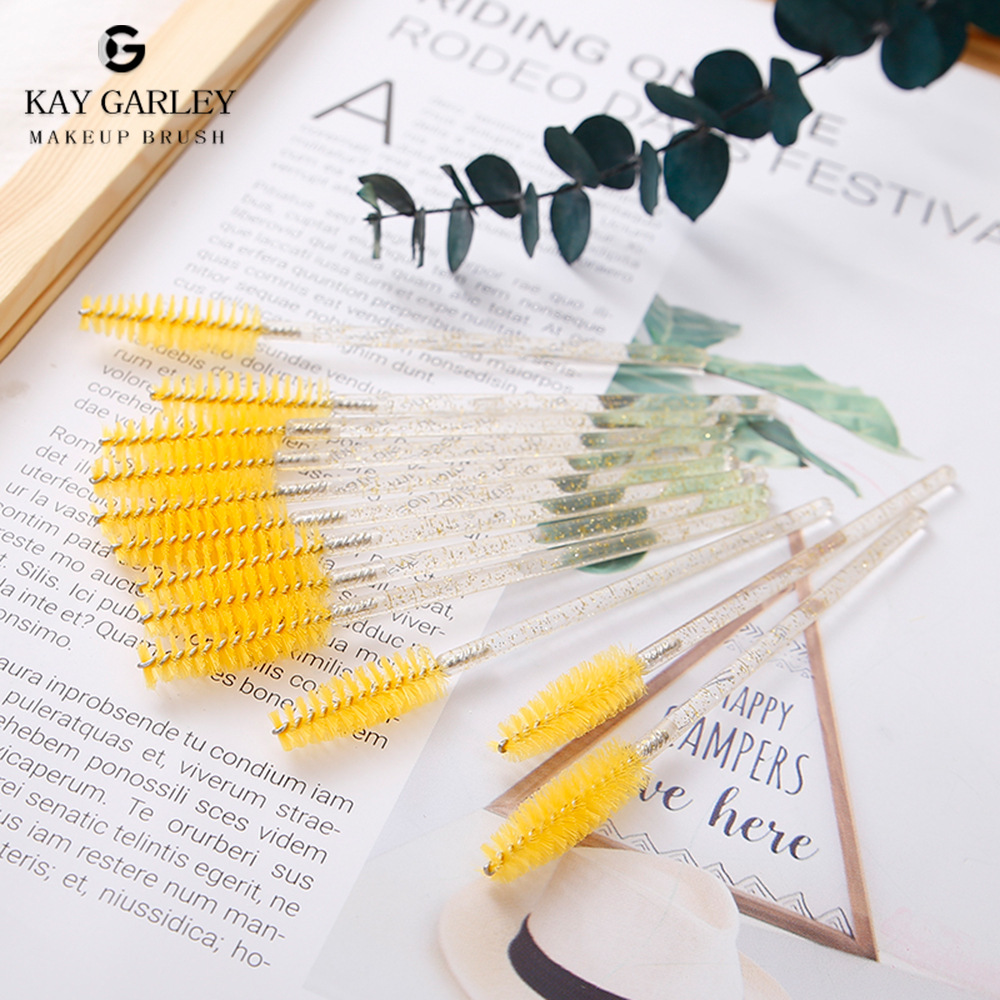 Cepillo desechable para pestañas y cejas – varilla de cristal, portátil y colorida