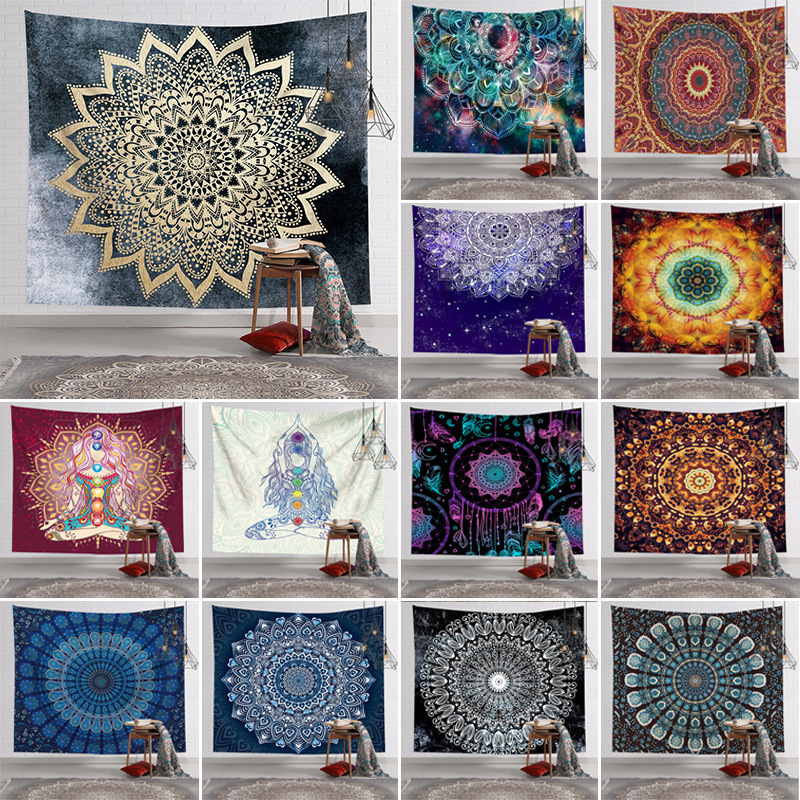 Nordic Mandala Tapestry Yoga Background Cloth Decorative Wall Cloth Tapestry Mural Digital Printing
