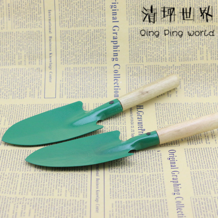 木柄花铲养花种菜除草小铲子园艺种花挖土多肉花铲家用户外小铁锹