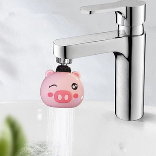 Yincong cartoon head splash-proof bubbler water-saving filter kitchen faucet extender booster shower third-speed water outlet
