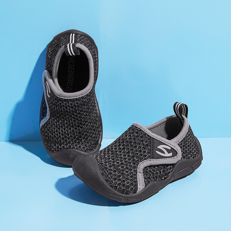 Hobibear Kidsren's Shoes Summer Girls Baby Soft Bottom Kidsren's Double-Layer Mesh Breathable Boys' Toe-Cap Shoes Dropshipping