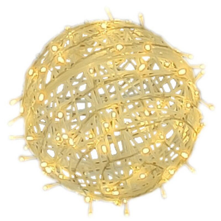 Lámpara decorativa LED lámpara de bola impermeable al aire libre paisaje lámpara de árbol colgante Navidad vacaciones iluminación proyecto ratán bola lámpara cadena