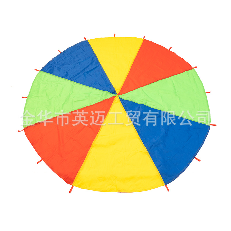 Factory direct kindergarten rainbow umbrella children's game parachute parent-child early education system training equipment