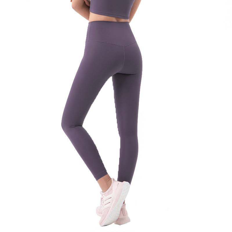 Soporte ligero SS sin vergüenza pantalones de yoga cepillados de doble cara Pantalones de Yoga de cintura alta europeos y americanos para mujer Peach Hip Sports fitness Pants