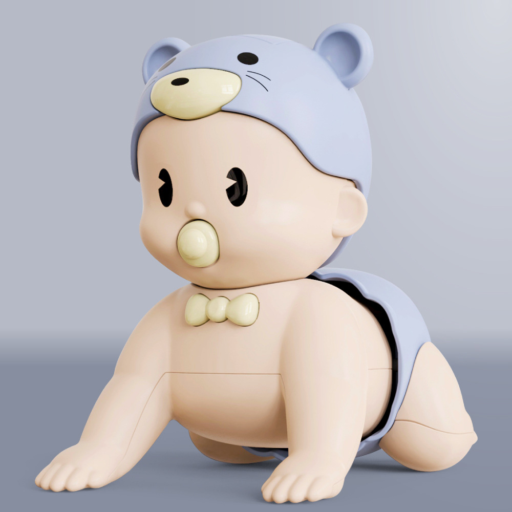 Bebé eléctrico gateando muñeca bebé aprendizaje gateando música eléctrica trasero torciendo niños y niñas Juguetes