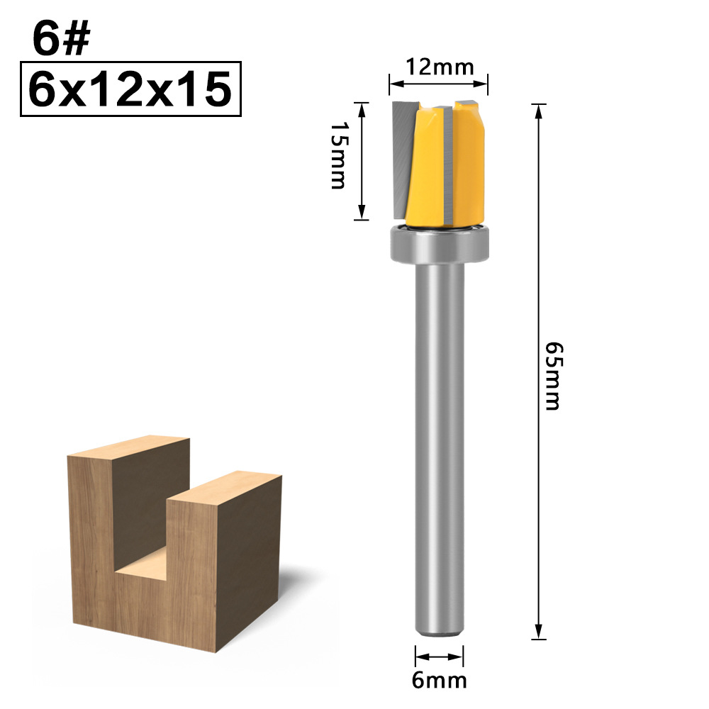 Cuchillo de corte de carpintería de 6 manijas máquina de corte cabeza de cuchillo con rodamiento cuchillo recto cuchillo de recorte de imitación cortador de fresado de carpintería Gong máquina de ranurado