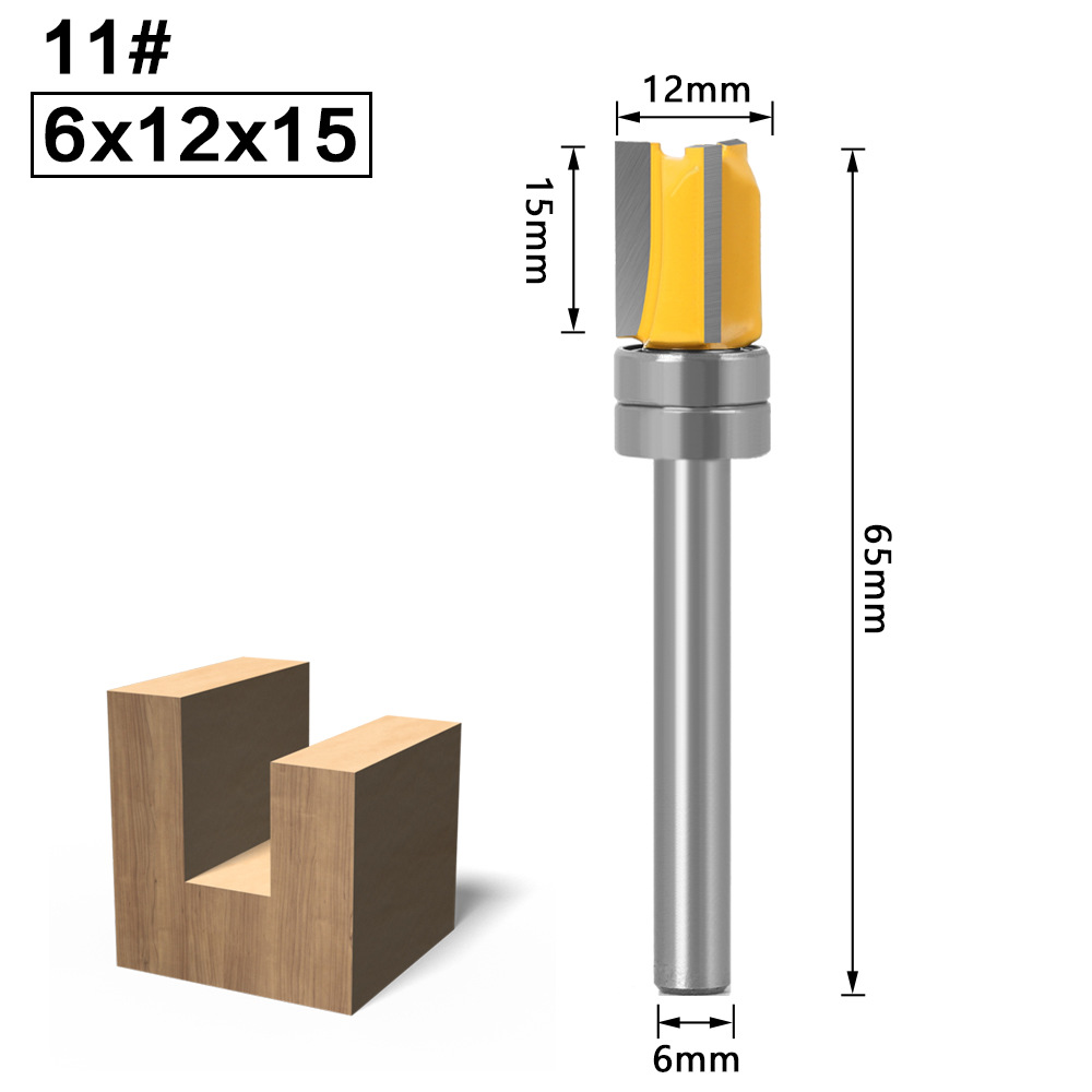 Cuchillo de corte de carpintería de 6 manijas máquina de corte cabeza de cuchillo con rodamiento cuchillo recto cuchillo de recorte de imitación cortador de fresado de carpintería Gong máquina de ranurado