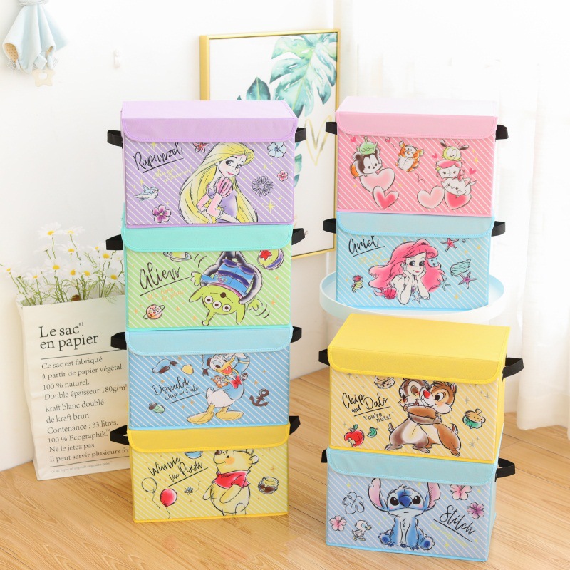 Spot new large-capacity folding storage box stitch PU waterproof children's toy sundries storage box car