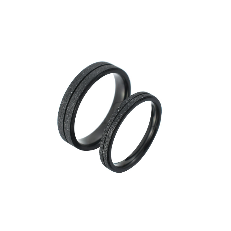 Herren Ring Aus Edelstahl Stapelbar Mattes Design Paar Ring_voghion.com