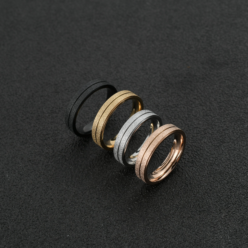 Herren Ring Aus Edelstahl Stapelbar Mattes Design Paar Ring_voghion.com