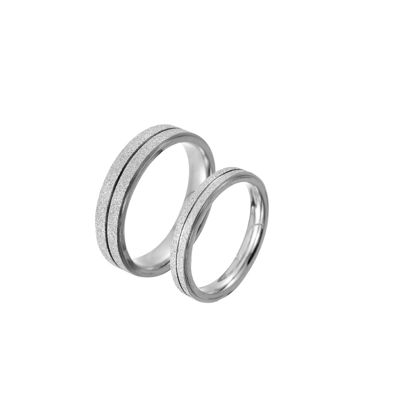 Herren Ring Aus Edelstahl Stapelbar Mattes Design Paar Ring_voghion.com