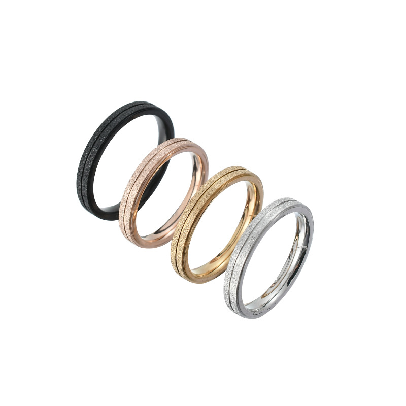 Herren Ring Aus Edelstahl Stapelbar Mattes Design Paar Ring_voghion.com