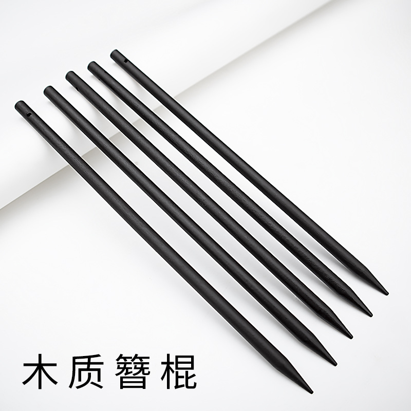 木质簪棍发簪主体黑桃木色DIY手工头饰簪娘制作材料木头棍子配件