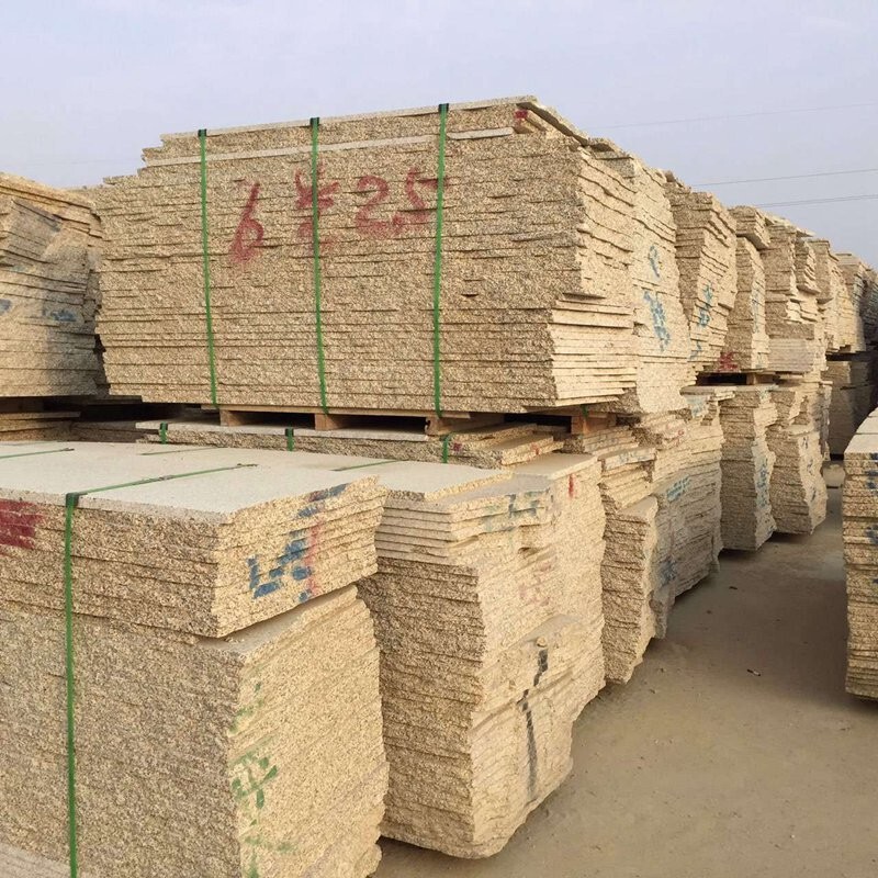 Yellow Rust Stone Fire Plate Light Yellow Granite Glossy Golden Linen Lychee Noodles Square Floor Brick Dry Hanging Stone