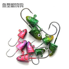 3.5g/5g/7g/10g Fish-Shaped Root Lure Outdoor Casting Plugs Lead Head Hooks Colored Original Soft Baits Hooks