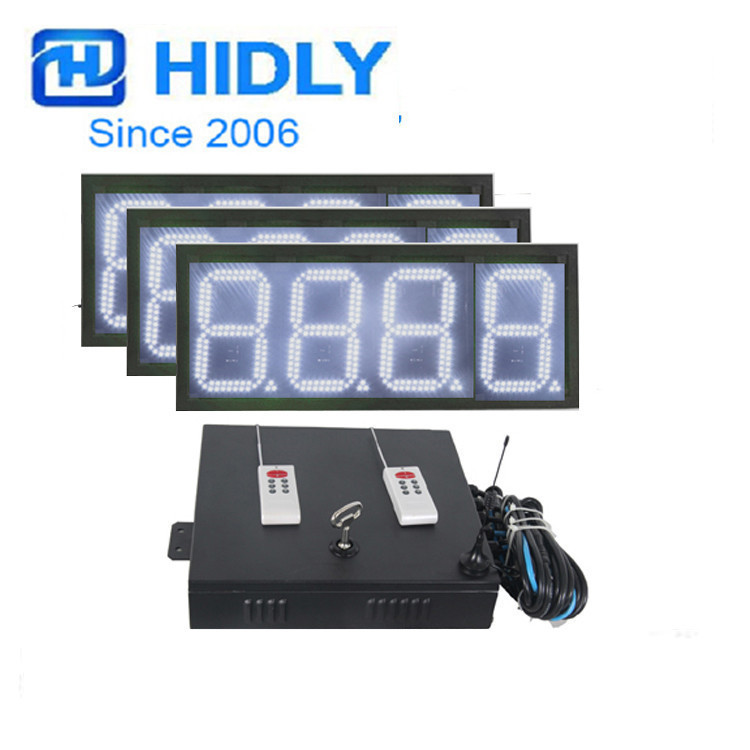 山东烟台8寸油价牌高亮无线遥控8寸油价显示屏厂家