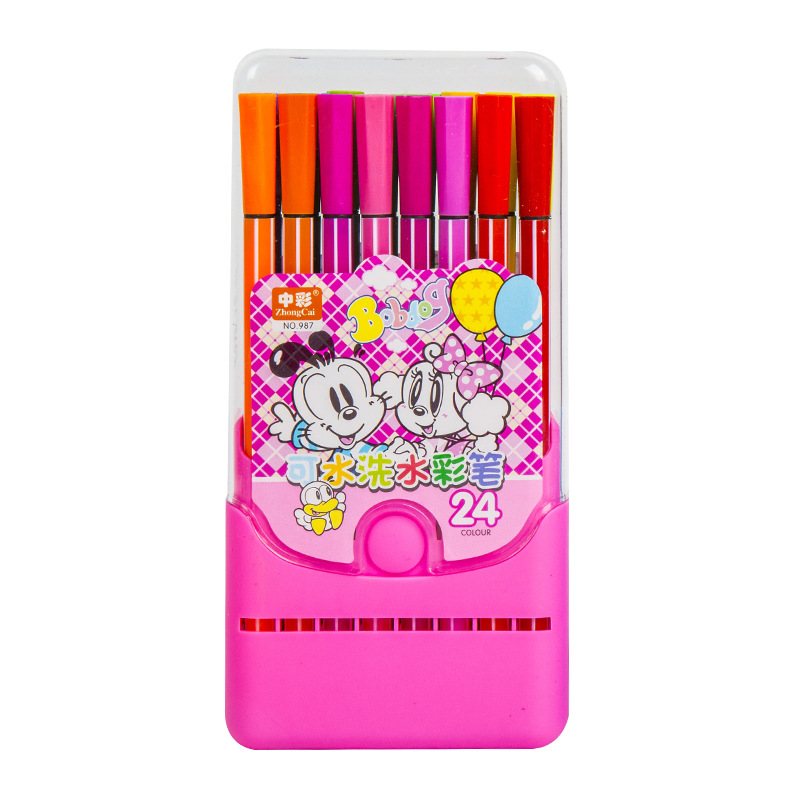 987 lavado acuarela pluma traje barril acuarela pluma al por mayor de los niños pintura arte pintura materiales multi-color herramientas de graffiti