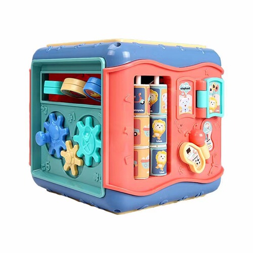 Baby hexahedral educational toy 0-3 baby multifunctional baby intelligence development hand drum early childhood education machine