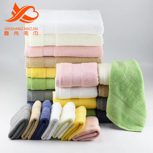 Xinshang towel factory wholesale thickened absorbent adult face washcloth plain cotton towel gift can be made with logo