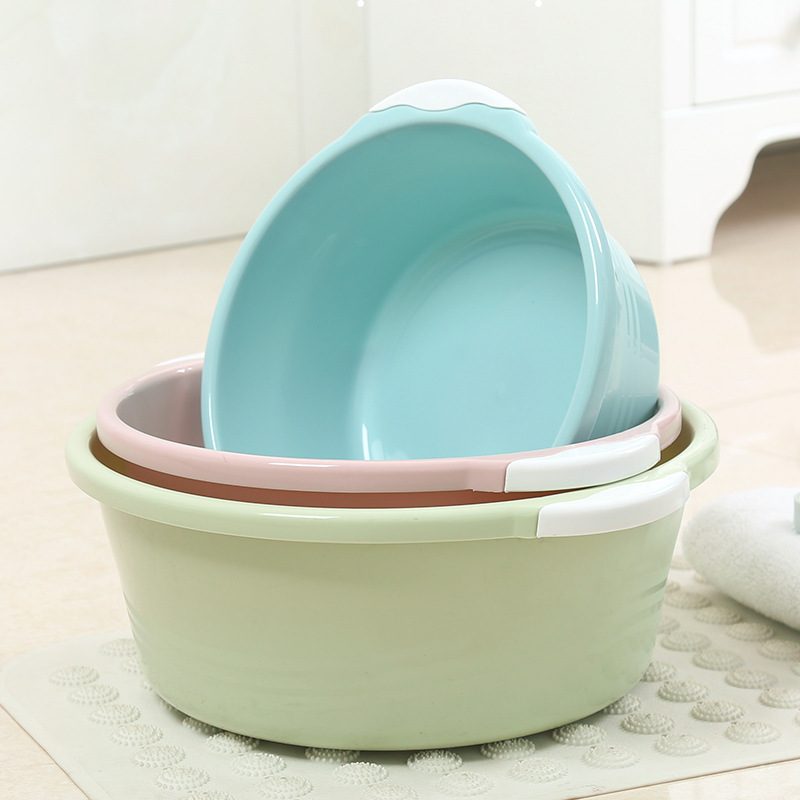 Household Basin Multi-Functional Simple Wash Basin Wash Basin Thickeneded Durable Plastic Basin Round Face Basin for Laundry