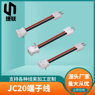 �ӹ�JC20-2P�g��2.0mm���90���p�^�t�ڲ����Ӿ�1007-24AWG����