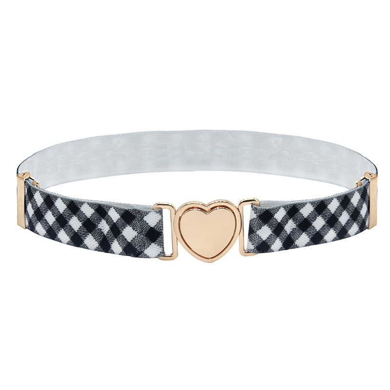 Popular japonés en línea celebridad cinturón para niños niñas decorativas perezoso sin agujeros niña estudiantes de primaria suelta cintura simple pequeña