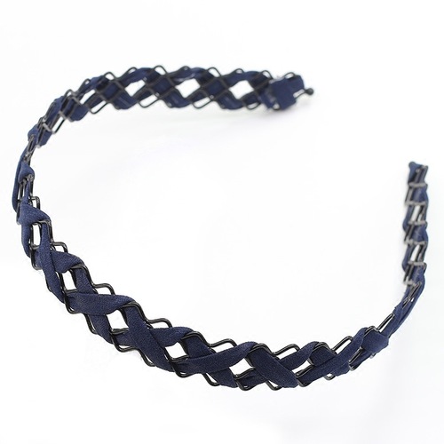 网红简约清新发夹宽边发卡发箍时尚日韩镂空布艺手工编织铁丝头箍