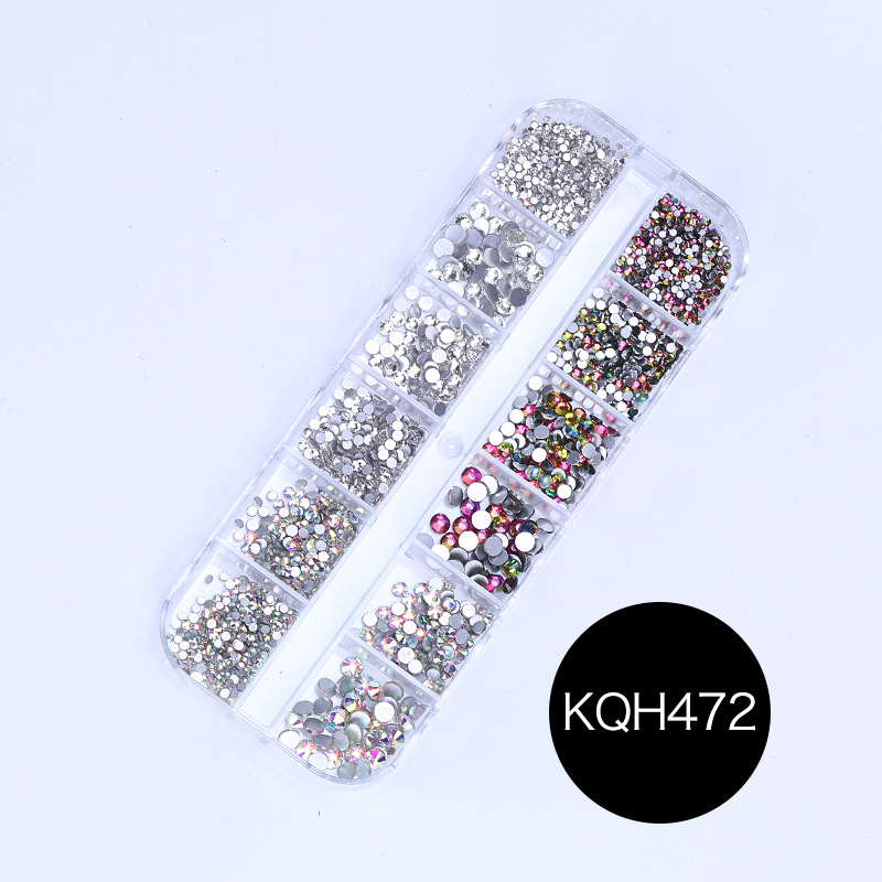 Joyería de uñas conjunto completo arco especial en forma de diamante mezclado perla mágica melocotón corazón lentejuelas uñas joyería de uñas