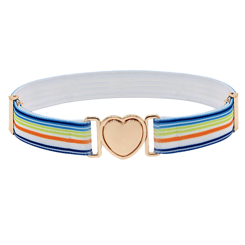 Popular japonés en línea celebridad cinturón para niños niñas decorativas perezoso sin agujeros niña estudiantes de primaria suelta cintura simple pequeña