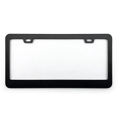 Manufacturers directly supply US-regulated license plate frame aluminum alloy license plate frame American license plate frame license plate holder license plate frame (License plate holder/license plate holder) - xc-w010-black