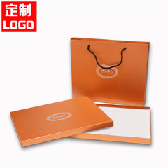 Factory wholesale: Heat-pressed LOGO scarf gift boxes, gift set with top-and-bottom lid and carry-handle bag