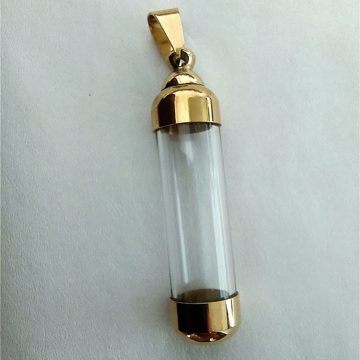 Transparente Sheri botella colgante Nepal Gawu caja pequeña botella vacía se puede abrir con cinabrio impermeable amuleto tubo