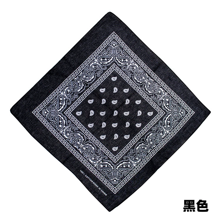 Square Bandana (Yiwu) Harajuku Printed, Imitation Cotton, 54 cm, Hip-Hop Headscarf