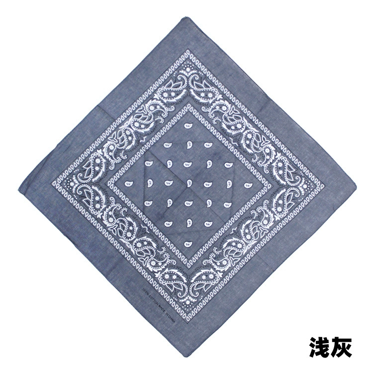 Square Bandana (Yiwu) Harajuku Printed, Imitation Cotton, 54 cm, Hip-Hop Headscarf
