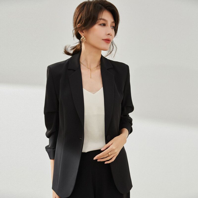 Clearance Sale: Exquisite Slim-Fit Lapel Jacket with Single-Breasted Buttons, Professional Fashion Blazer 12397