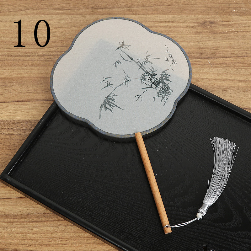 Ventilador redondo translúcido Ventilador de baile de estilo chino Ventilador de corte de traje antiguo clásico Ventilador redondo Hanfu de mujer Entrega de una pieza