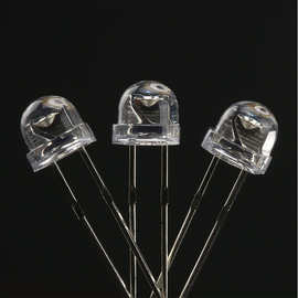 5MM草帽白发翠绿 直插F5草帽高亮绿光插件长脚短脚 LED发光二极管