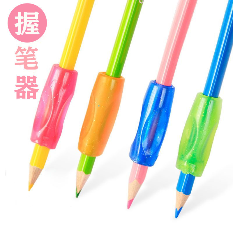 Children's Pen Holder Correcting Writing Posture Students Children's Pen Holder Candy-colored Silicone Pen Holder