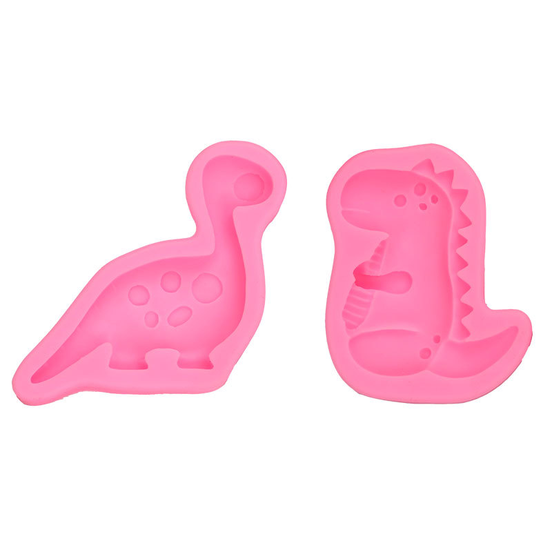 Dinosaurio forma fondant pastel decoración silicona molde DIY dinosaurio animal chocolate hornear epoxi arcilla molde