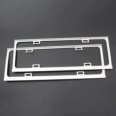 Factory direct supply magnesium alloy sandblasting License plate holder/license plate holder - 12-magnesium-alloy-silver-blue-brand