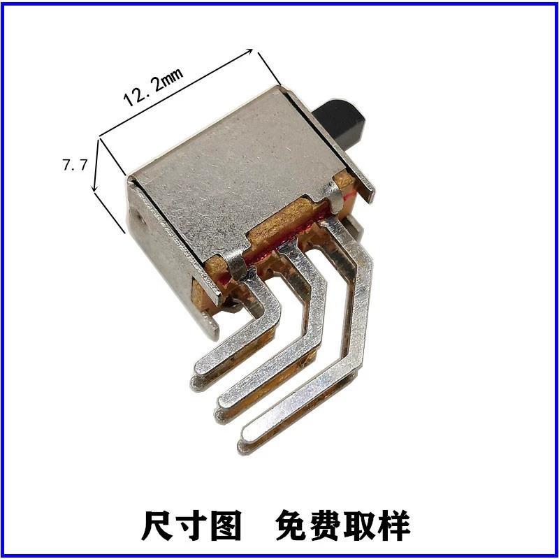 Заводской прямой двухполюсный двухпозиционный изогнутый ножный переключатель без замков с небольшой мощностью и прямым ключом, шестиконтактный двойной ключевой переключатель PS